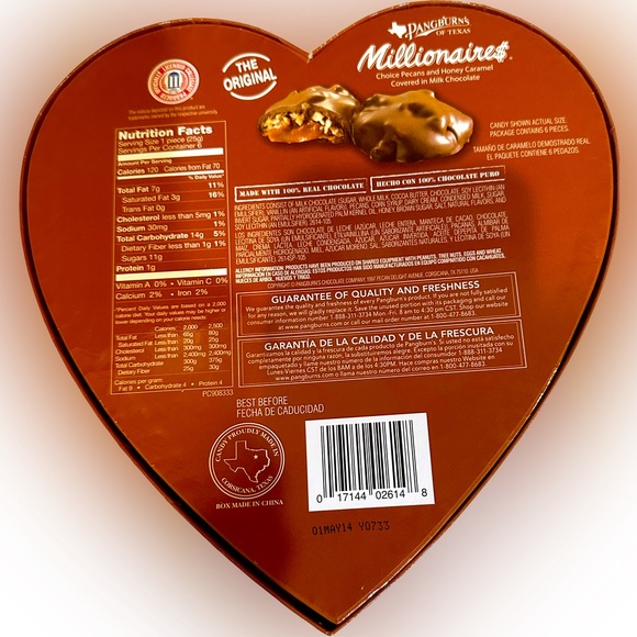 VTG RARE TEXAS LONGHORN HEART PANGBURNS CHOCOLATE BOX 9” ORANGE COLLECTIBLE LOVE - Picture 4 of 9